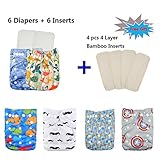 Babygoal Xmas Baby Reuseable Washable Pocket Cloth Diaper 6PCS 6FB16