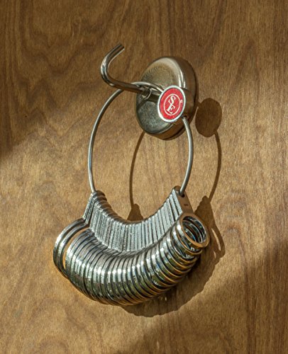 SE 29-Piece Metal Ring Sizer Set - USA Sizes 1-15 Including Half Sizes, 12.4mm-23.8mm Diameter - JT133RS-29