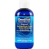 OmniBlue Ocean Minerals - 70+ Trace Minerals &amp; Liquid Magnesium - Potassium, Chloride- Low Sodium - Natural Support for Sleep, Digestion, Regularity, Hydration &amp; Electrolyte Balance (8 oz)