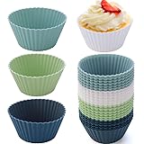 WYBG 24 Pcs Reusable Silicon Muffin Molds Food