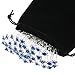 eBoot 40 Pack Crystal Hair Pins Rose Flower Rhinestone Hair Clips for Bridal Wedding Women Hair Jewelry Accessories, with Storage Bag (Blue)