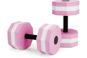CARPERIPHER Aquatic Dumbbells, Set of 2 Water Aerobic Exercise Foam Dumbbell Pool Resistance, Detachable Water Aqua Fitness Barbells Hand Bar Exercises Equipment for Weight Loss