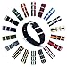 CIVO HY00054 Watch Bands - NATO Premium Ballistic Nylon Watch Strap Stainless Steel Buckle - Black/Crimson