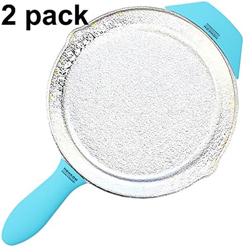 2 PCS MIX PACK Silicone Assist Hot Handle Pot Holder for Cast Iron Skillet ( Turquoise )