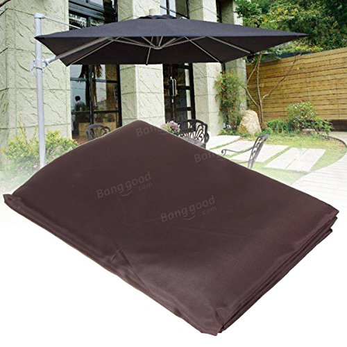Tles - Tent & Tent Accessories - 260x70cm Brown Waterproof Garden Patio Parasol Umbrella Outdoor Canopy Protective Cover Sunshade Terrace Umbrella Concealment Brownness - 1PCs