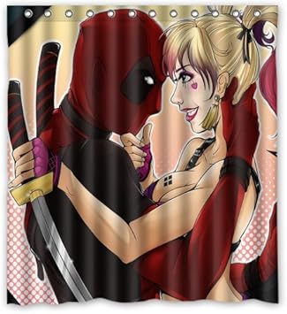 Amazon Com Hot Harley Quinn Kiss Deadpool Custom Waterproof