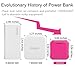 SINOELE Ultra Slim Universal 10000mAh Dual USB Power Bank - Rosy