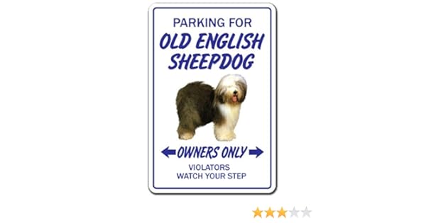 Amazon Com 1080 Graphics Old English Sheepdog Novelty Sign Dog