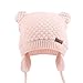 XIAOHAWANG Warm Baby Hat Cute Bear Toddler Earflap Beanie for Fall Winter (2-3 Years, A-Pink)