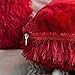 MIULEE Pack of 2 Luxury Faux Fur Throw Pillow Cover Deluxe Winter Christmas Decorative Plush Pillow Case Cushion Cover Shell for Sofa Bedroom Car 18x18 Inch Red
