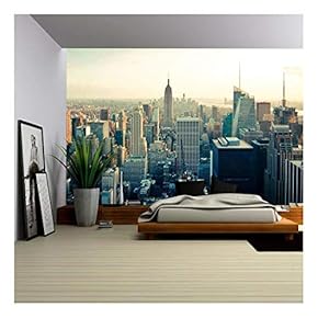New York City Manhattan Midtown Aerial Panorama View...