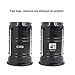 CMB 2-in-1 Rechargeable Camping Lantern Solar Flashlight Emergency Lantern with USB Power Bank (Black)
