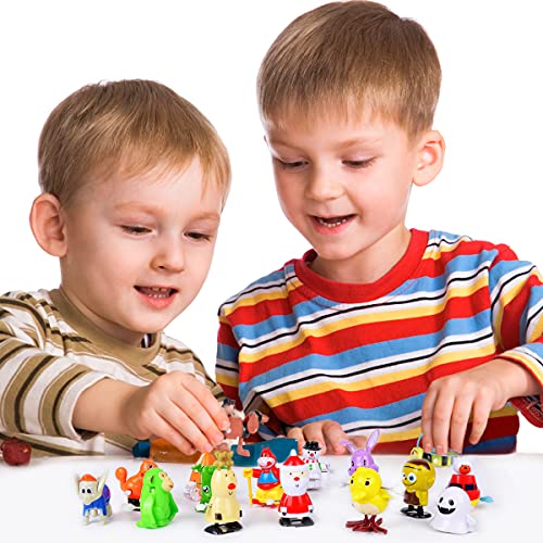 FUNNISM 24 Pack Mini Windup Toys Set, Assorted Style Bulk Wind Up Toys