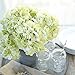 Butterfly Craze Green Artificial Hydrangeas - Faux Silk Flowers for Wedding Bouquets, Fake Flower Arrangements, Home and Office Decorations - 3 Stems per Bundle