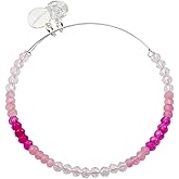 Alex and Ani Ombre Faceted Stone Beaded Charm Bangle, Green