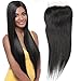 QTHAIR 14A Straight Human Hair Transparent HD Lace Closure 150% Density Swiss Lace Closure with 100% Unprocessed Virgin Straight Human Hair (14