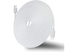 SCOVEE 10FT USB Power Extension Cable for Wyze Cam,WyzeCam Pan,YI Camera,NestCam Indoor,Netvue,KasaCam,Furbo Dog,Blink,Cloud Cam,Long USB to Micro USB Charging Charger Cord for Wyze-Cam v3 v2 Security Camera