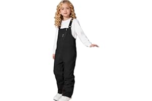 Kids Snow Pants Girls Boys Snow Bibs Insulated Overalls Winter Windproof Snowsuit Warm Snowboard Pants with Pockets