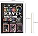 Scratch Art Books for Kids (10'7.5 ') Scratch Art Paper Large Black Magic Rainbow Painting Boards 2 Colorful Notebooks with 2 Wooden Stylus! for Ages 3-11 Years Girls or Boys