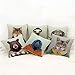 YOUR SMILE Animal Cotton Linen Square Decorative Throw Pillow Case Cushion Cover 18x18 Inch(44CM*44CM) (Color#9)