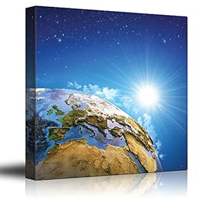 Intricate Illustration of Planet Earth with The Rays...