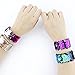 HEHALI 12pcs Mermaid Slap Bracelet 2 Colors Reversible Charm Bracelets Magic Sequins Flip Wristband Bracelets for Birthday Party Favors