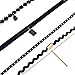 FIBO STEEL 10 PCS Womens Black Velvet Choker Necklace for Girls Lace Choker Tattoo Necklace
