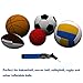 MIRACOL Dual Action Ball Pump - 6 Standard US Needles - Free Storage Metal Box Tin Container - Best for Basketball, Soccer, Volleyball, Rugby & Other Inflatables Air Pump