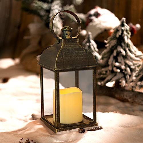 Decorative Lanterns with Timer Flameless Candle Using Battery for 10''H