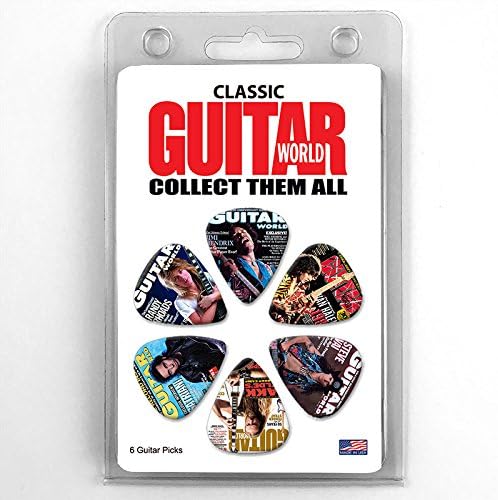 Van Halen-Zakk Wylde-Hendrix-Guitar World-Guitar Pick Set-6 Picks-Licensed New
