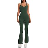 VUTRU Women's Sexy Scoop Neck One Piece Tank Top Sleeveless Backless Bodycon Long Jumpsuits Ribbed Rompers Playsuit