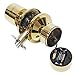 Signstek Keyless Entry Door Lock,Door Knob with Keypad and Key, Door Lock with Upward Facing Buttons, Matte Black