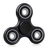 Fidget Spinner Toy Stress Reducer Fast Bearings Spins for 3 mins (Black)