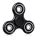 Fidget Spinner Toy Stress Reducer Fast Bearings Spins for 3 mins (Black)