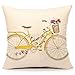 4TH Emotion Spring Floral Pillow Cover 18 x 18 Inch Summer Home Decorative Throw Cushion Case Linen for Sofa