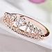 Alonea Women's Crown Tiara Rings Exquisite Princess Tiny Diamond Promise Rings for Her Size 6-9 (Rose Gold 8)