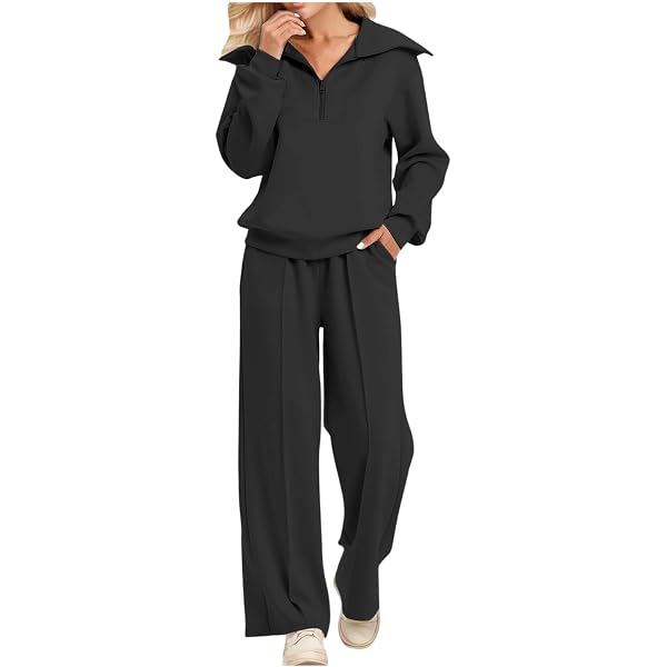 thumbnail image 2 of OTRYLN Two Piece Pants Set For Women Dressy New Women 2 Piece Travel Outfits Sweatsuit Oversized Sweatshirt Sweatpants Tracksuit Fall Trendy Matching 2 of 13