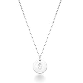 Miabella Italian 925 Sterling Silver Initial Necklace Women Letter Pendant | 18K Gold Plated Option, Dainty Letter Necklace, Adjustable 18 to 20 Inch Chain, Made in Italy