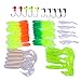 bouti1583 Fishing Lures Bait Tackle Set 10Pcs Small Jig Head with 35Pcs Soft Lure Baits