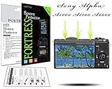 (6 Pack) Sony Alpha A5000 A5100 A6000 NEX-7 NEX-6 Digital Camera HD High Definition Crystal Clear LCD Screen Protector Kit Exact Fit, No Cutting Needed. LifeTime Replacement Warranty (Fortress Brand)