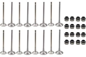MOTOKU 16Pcs Engine Intake Exhaust Valves kit for Audi A3 A4 A5 A6 A8 Allroad Q5 RS7 S6 S7 S8 TT RS TTS Quattro VW CC Eos GTI Jetta Passat Tiguan 2.0