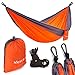 Double Camping Hammock -Soufull Outdoor Portable Hammocks with 2 Rope,For Backpacking, Camping, Travel, Beach, Yard. Bigger Size 126”L × 79”W, Up To 500 lbs,Quick&Easy Setup