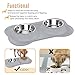 Pawaboo Pet Dog Cat Bowls, Premium Stainless Steel Pet Feeder with Food Grade Bone Shaped Rubber Base, 4.33 Inch Diameter Bowls for Pet Dog Cat Food or Water, Set of 2, Small Size, Gray