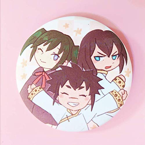 Amazon Com D Gray Man Lenalee Kanda Yuu Alma Button Pin Handmade