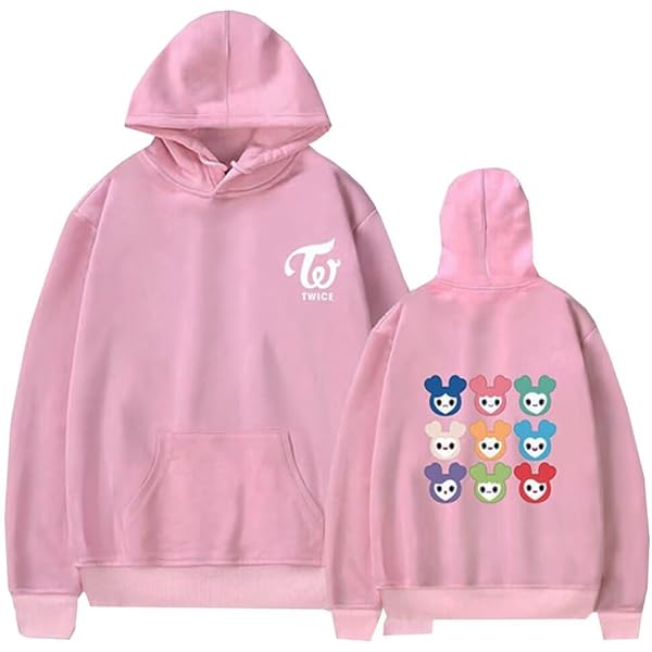 Amazon.com: YJYP Color Block Hoodie Sweater Tzuyu Momo Sana