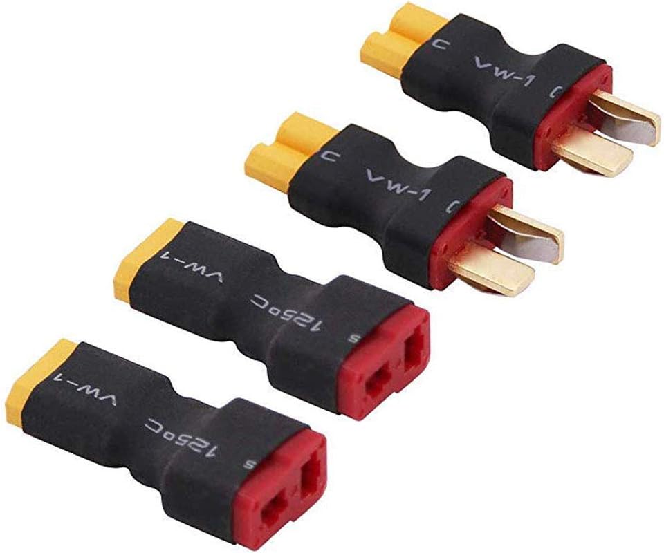 2 Pair No Wires XT30 to Deans T Plug Female Male Adapter Wireless Connector for RC FPV Drone Car Lipo NiMH Battery Charger ESC - Image 3