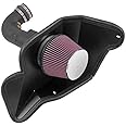 K&N Cold Air Intake System: High-Flow Air Filter, Increase Performance & Acceleration: Compatible with 2015-2017 Ford: Mustang GT, 63-2590