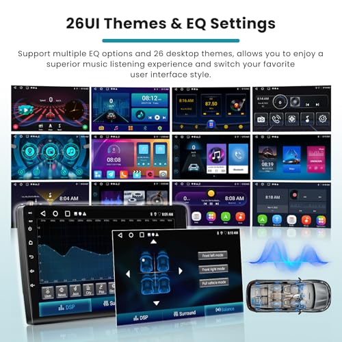 Hikity 2+64G Radio for VW Beetle 2004-2010 with Wireless Carplay Android Auto, 9'' Touch Screen Android Radio with Mirror Link FM/RDS EQ WiFi Bluetooth GPS 26UI SWC MIC Camera