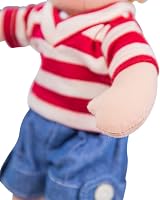 Bigjigs Toys Harry Doll - Small Ragdoll 28cm Denim Shorts Curly Hair view 5