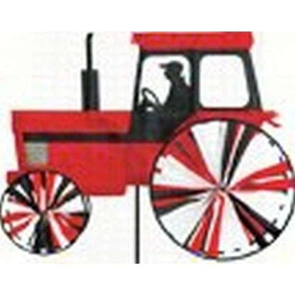 Tractor Modern GREEN Windräder Set – 30 Cm & 20 Cm Durchmesser, Inkl. Stange & Erdspieß, Garten-Deko